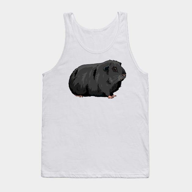 Black guinea pig Tank Top by The Christmas Lady